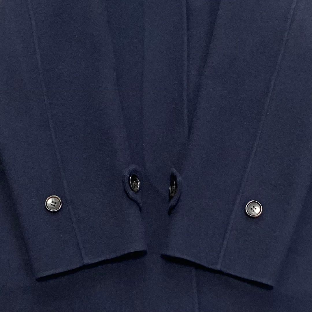 美品 フレームワーク リバーバルカラーショートコート ネイビー 36