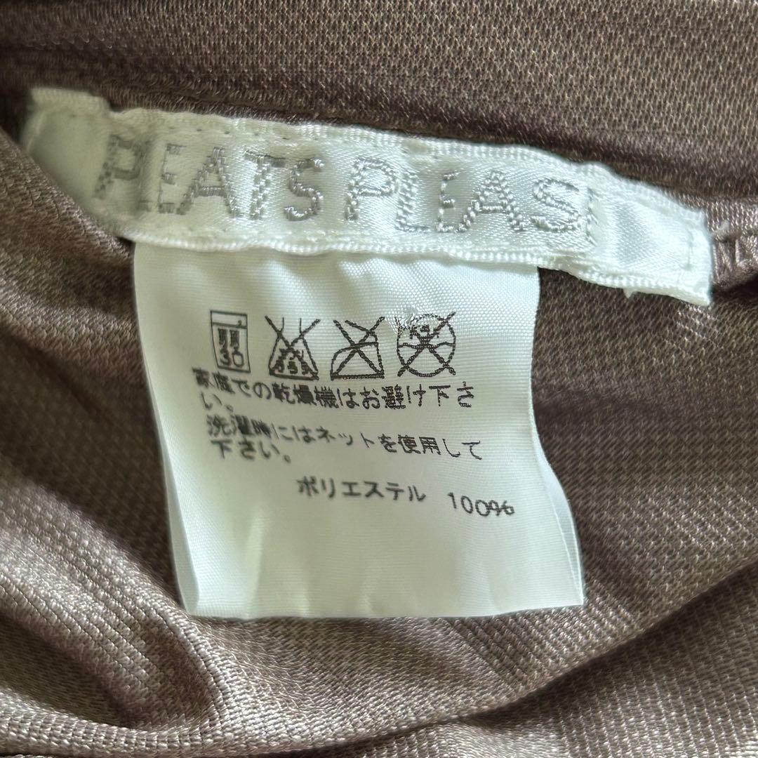希少　PLEATS PLEASE チュニックワンピース　5部袖　茶
