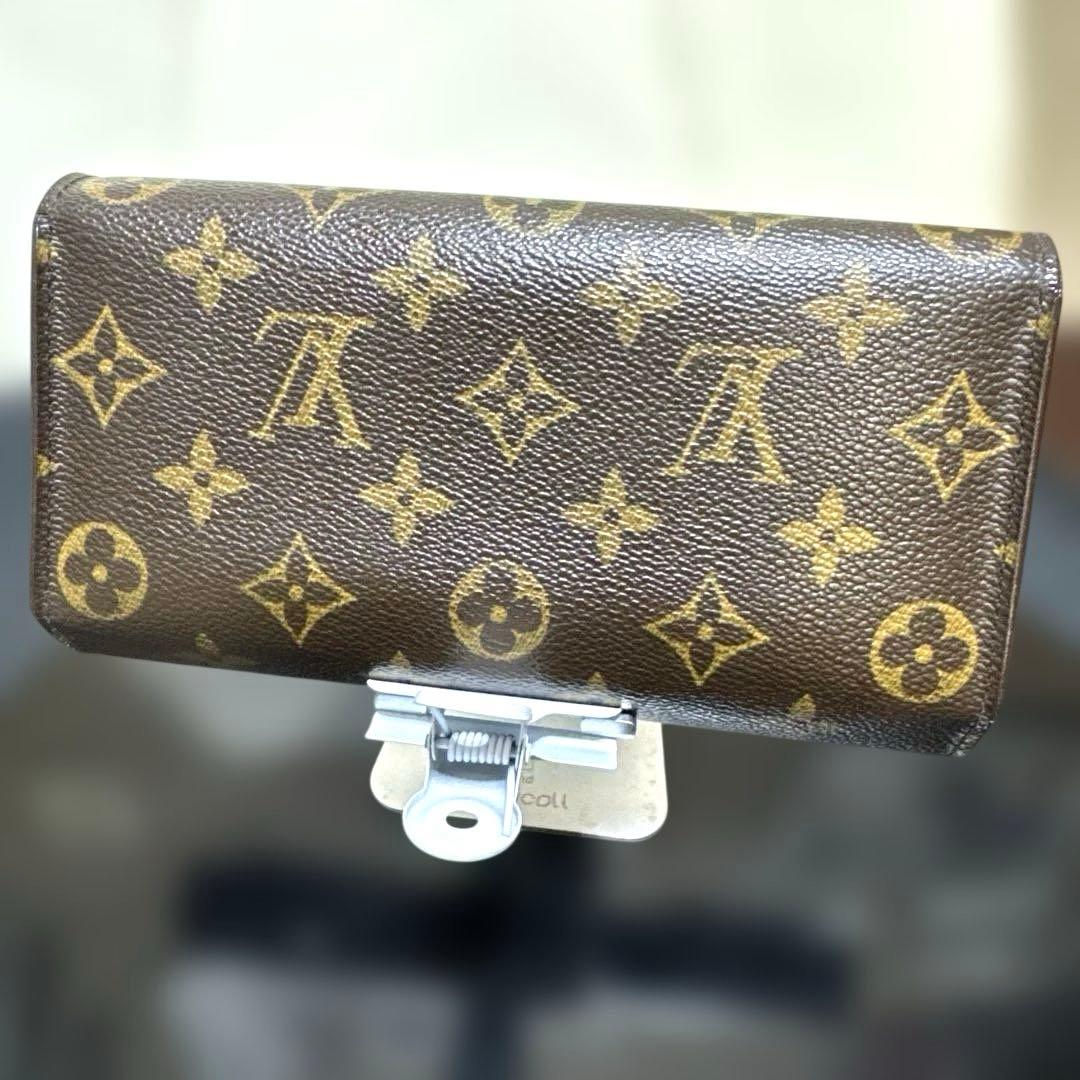 ⑧★使用感少/美品♪モノグラム 三つ折り長財布