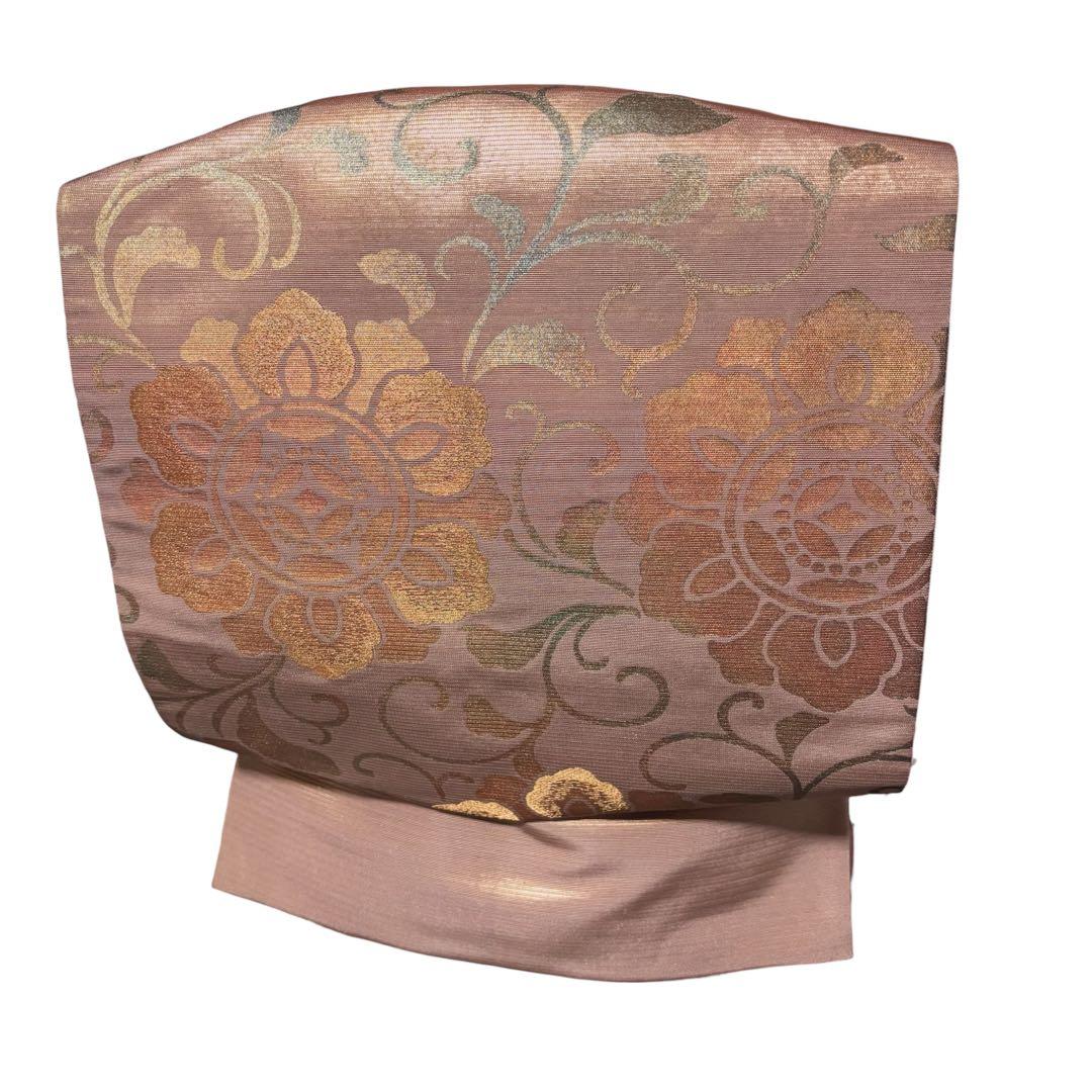 美品　袷　正絹　相良刺繍　訪問着　フルセット　4点　特選西陣更紗柄袋帯付き