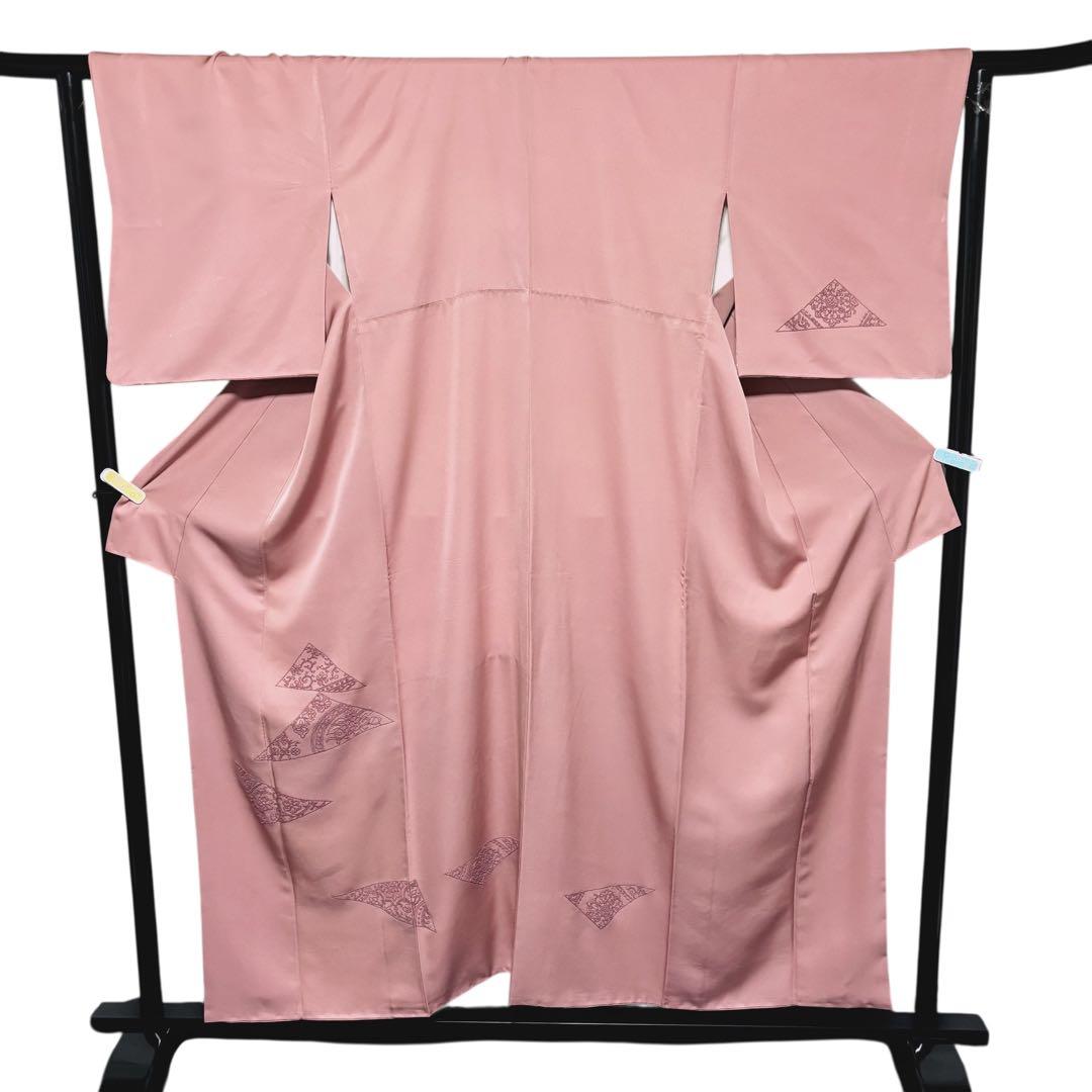 美品　袷　正絹　相良刺繍　訪問着　フルセット　4点　特選西陣更紗柄袋帯付き