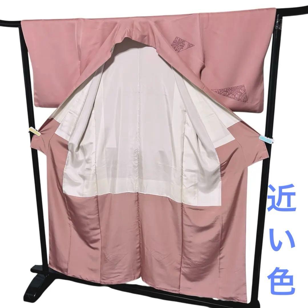 美品　袷　正絹　相良刺繍　訪問着　フルセット　4点　特選西陣更紗柄袋帯付き