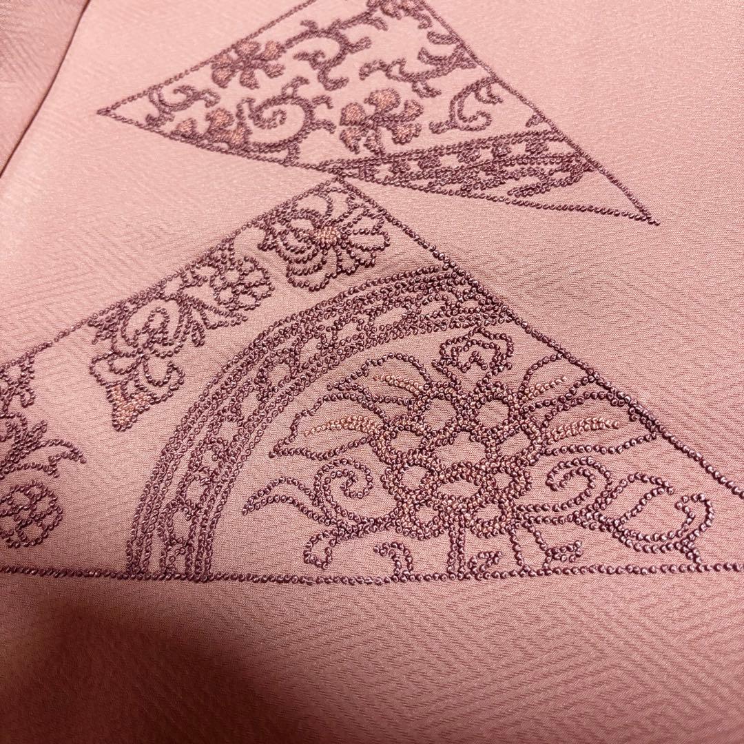 美品　袷　正絹　相良刺繍　訪問着　フルセット　4点　特選西陣更紗柄袋帯付き