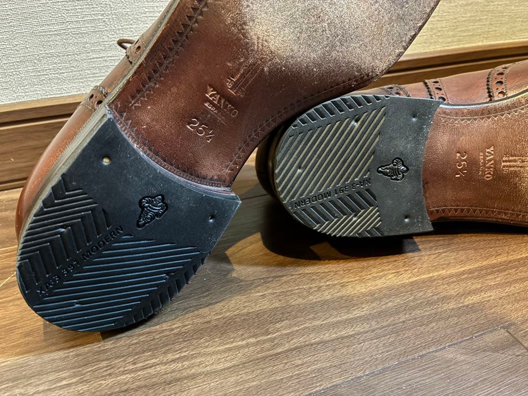 ヤンコ YANKO ウイングチップ ブラウン 25 1/2EE