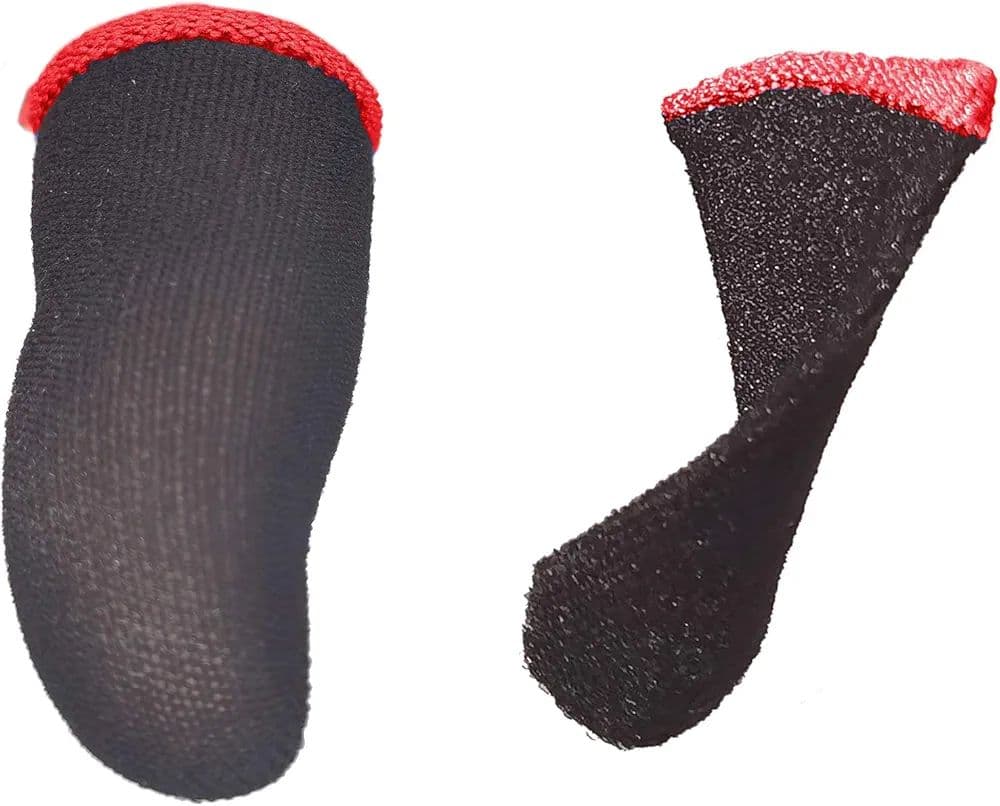 16枚入り 炭素繊維 指サック ゲーム 音ゲー 手汗対策け 赤黒