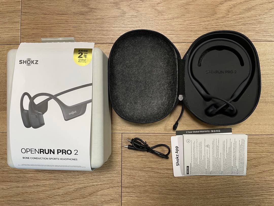 【極美品】SHOKZ OpenRun Pro 2 Black【付属品完備】