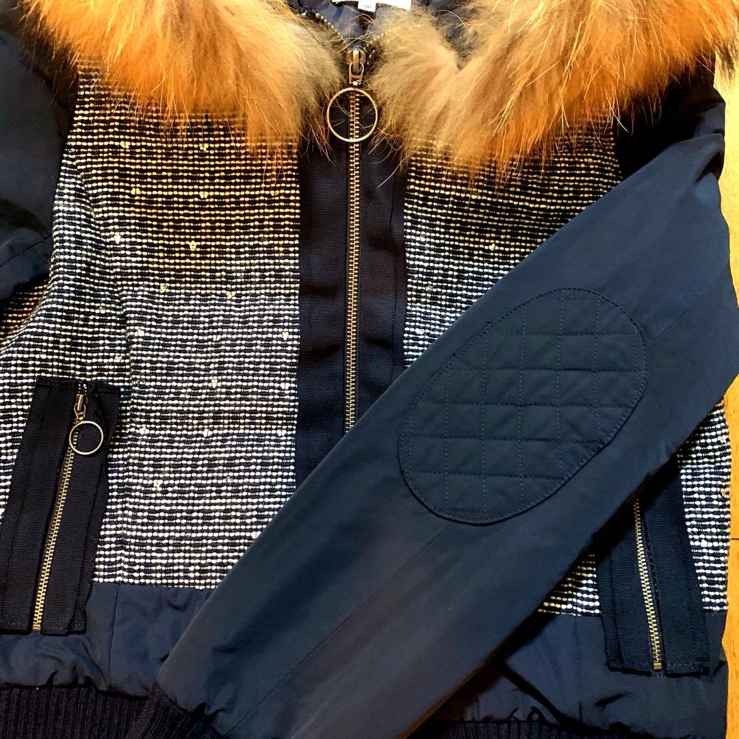 LANVIN ランバンオンブルーブルゾン　リアルファー付　サイズ38