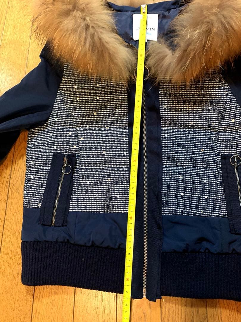 LANVIN ランバンオンブルーブルゾン　リアルファー付　サイズ38