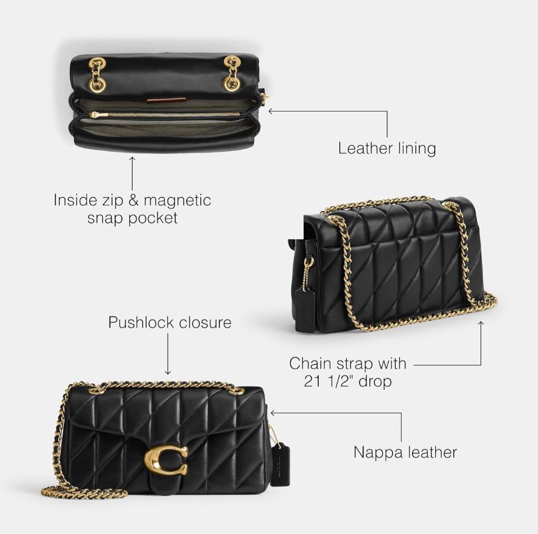 【新品】COACH タビー ショルダー バッグ 26・キルティング　ゴールド金具