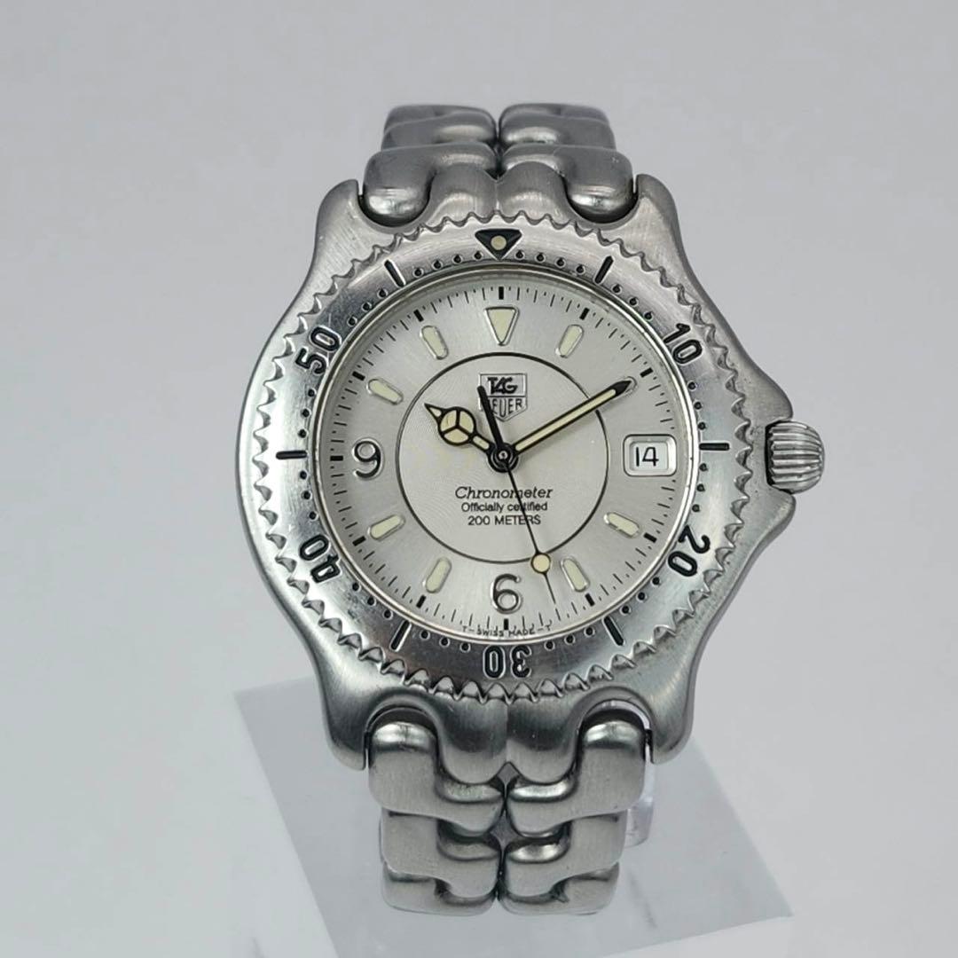 美品 タグホイヤー　クロノメーター WG5112 シルバー 自動巻き　メンズ