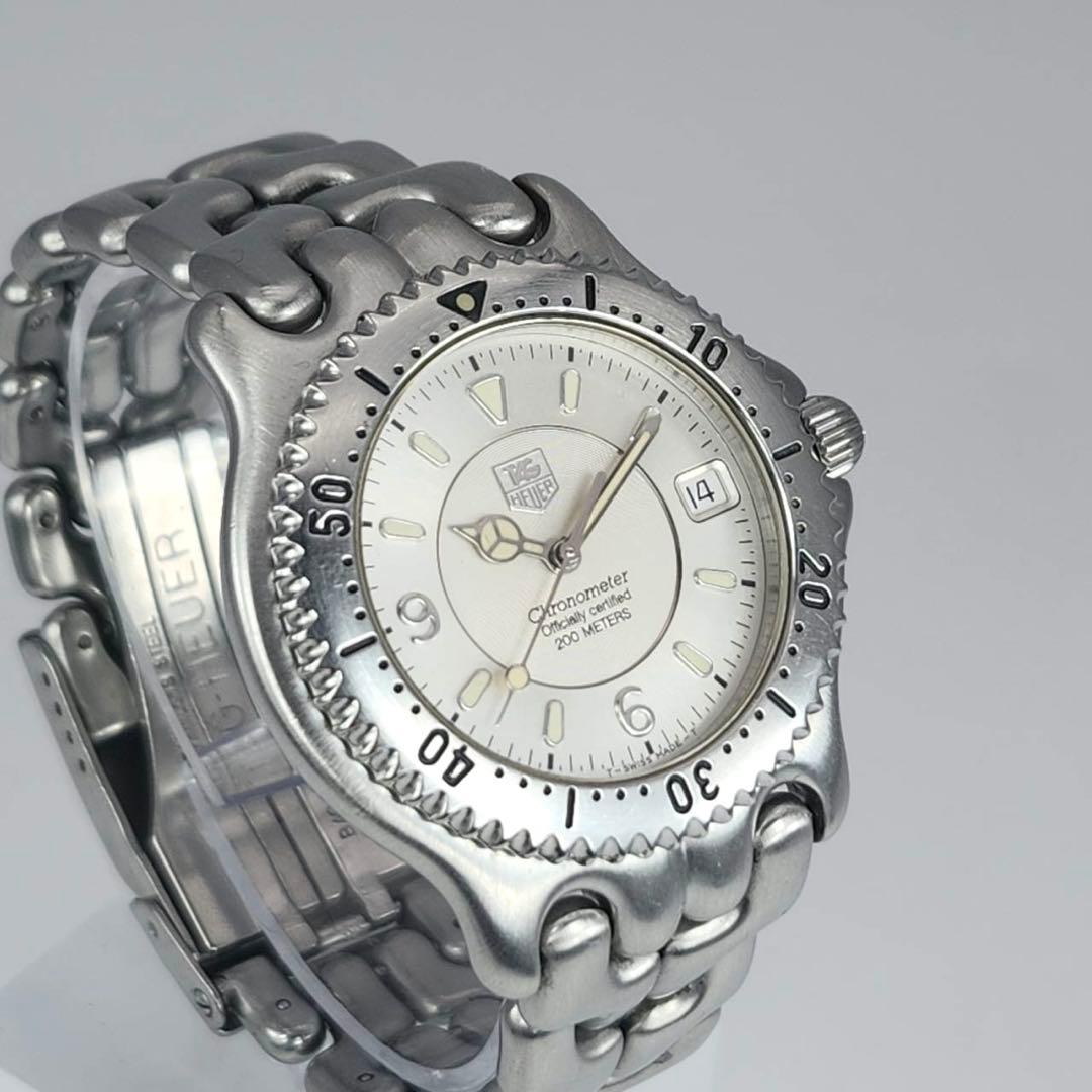 美品 タグホイヤー　クロノメーター WG5112 シルバー 自動巻き　メンズ