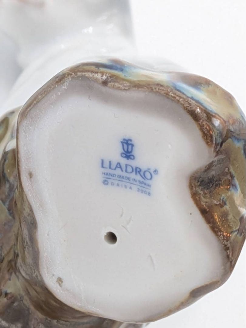 リヤドロ LLADRO 猫と花 フィギュリン 置物 箱付き