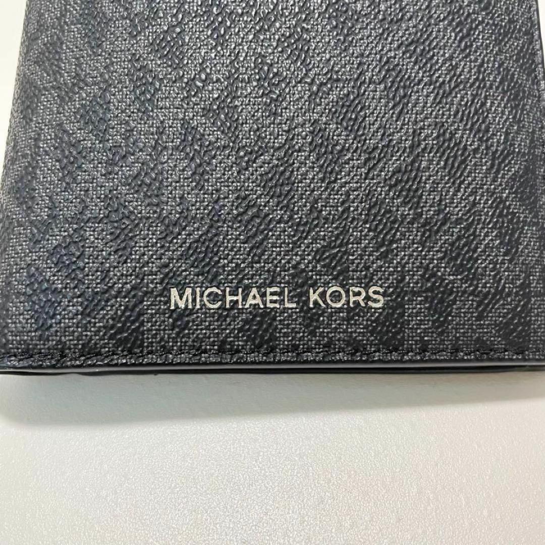 マイケルコース 折り財布 ウォレット 二つ折り シグネチャー ブラック レザー