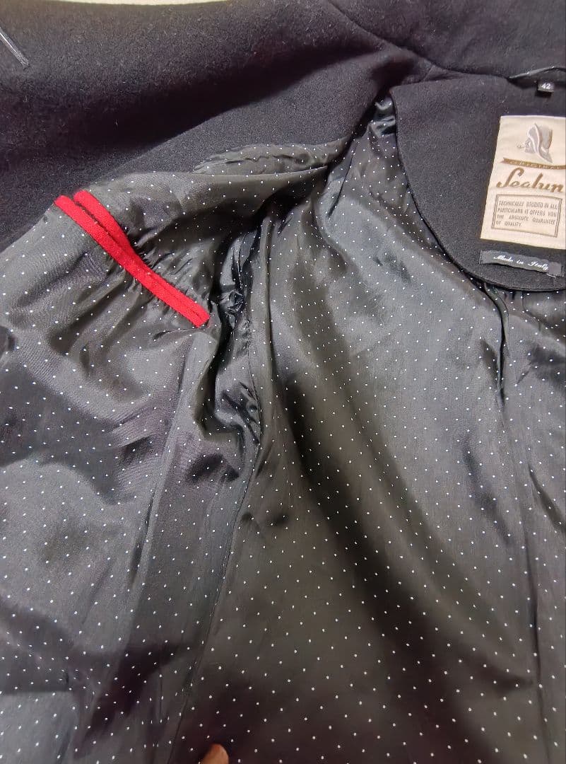 希少　定価18万　SEALUP ビームス別注　ピーコート ウール　42　黒