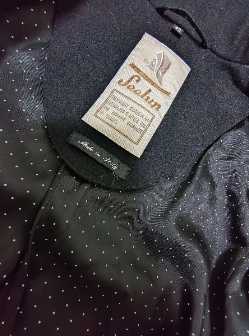 希少　定価18万　SEALUP ビームス別注　ピーコート ウール　42　黒