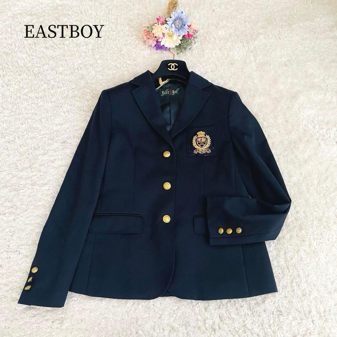 美品✨イーストボーイ♡紺ブレジャケット　エンブレム　金ボタン　M