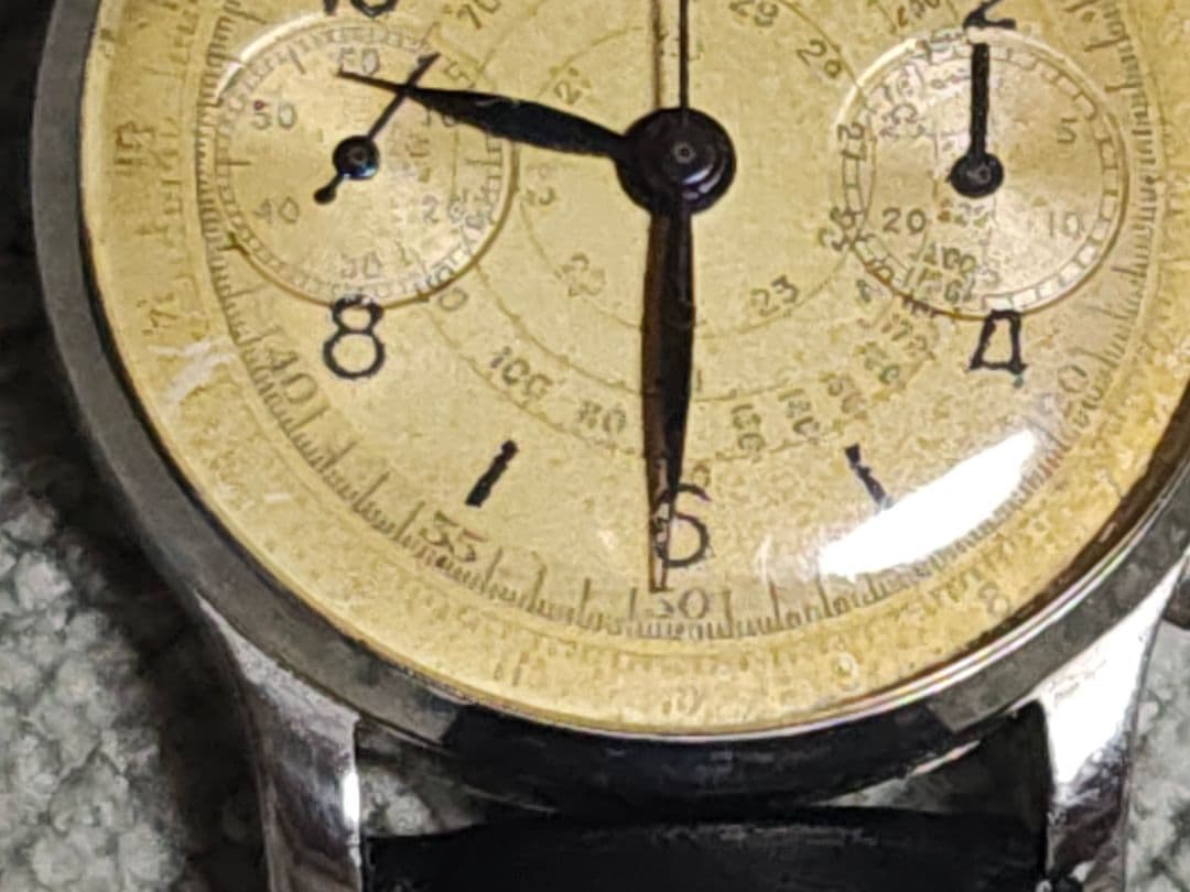 ランデロン　希少コラムホイール式　手巻き クロノグラフ 腕時計