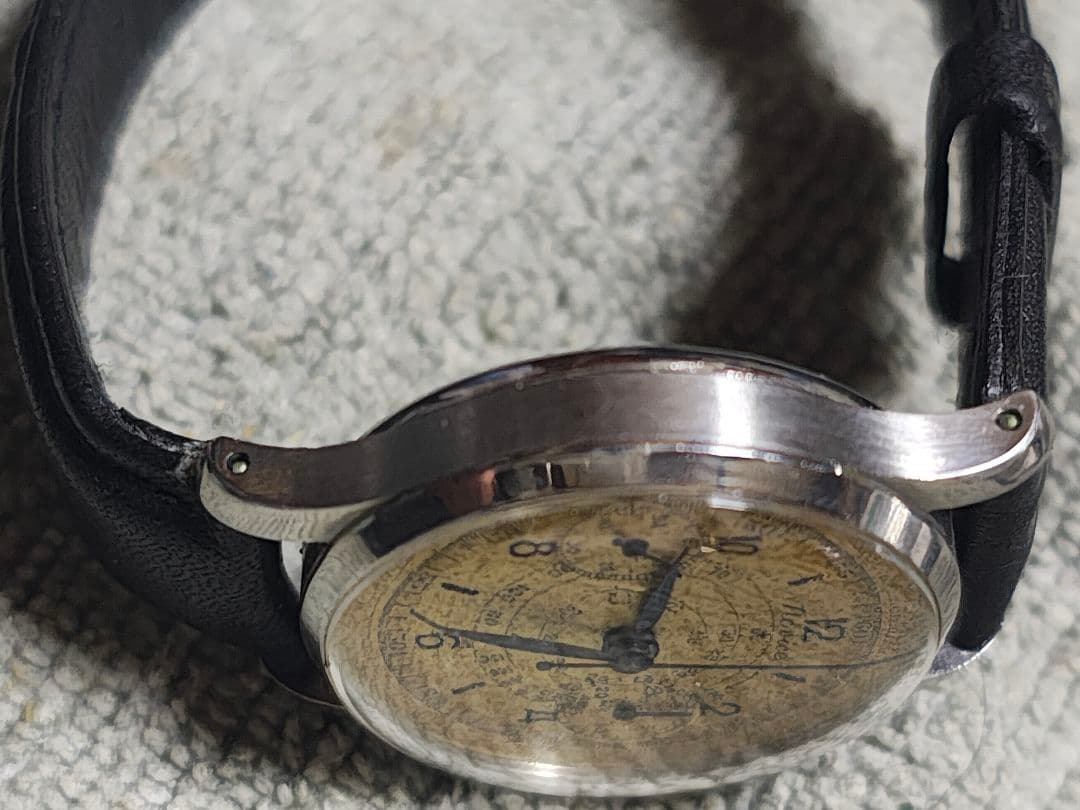 ランデロン　希少コラムホイール式　手巻き クロノグラフ 腕時計