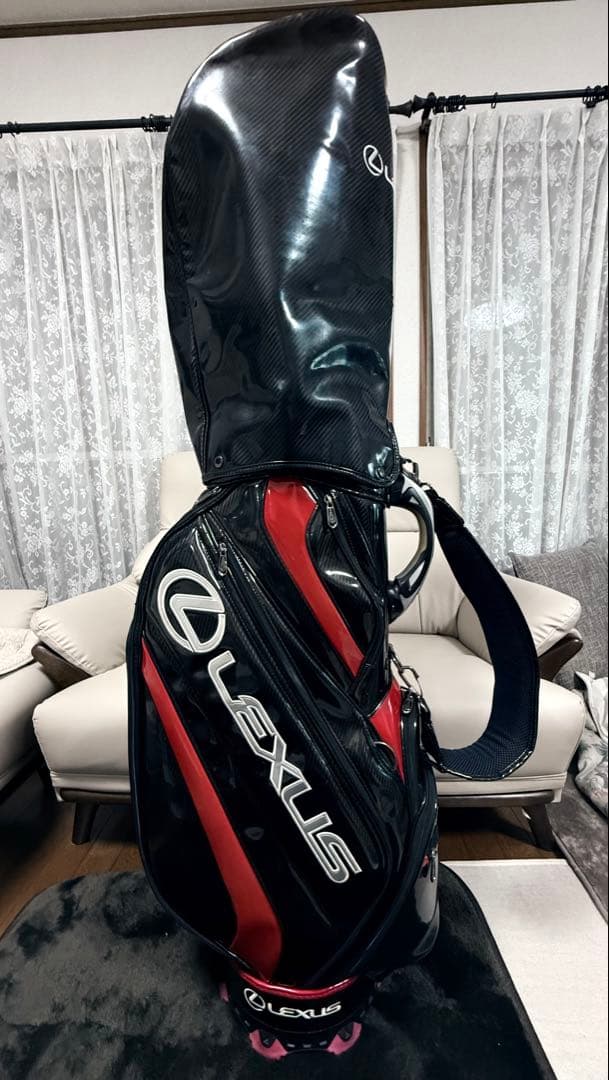 Lexus ゴルフバッグ・キャディバッグ 黒/赤