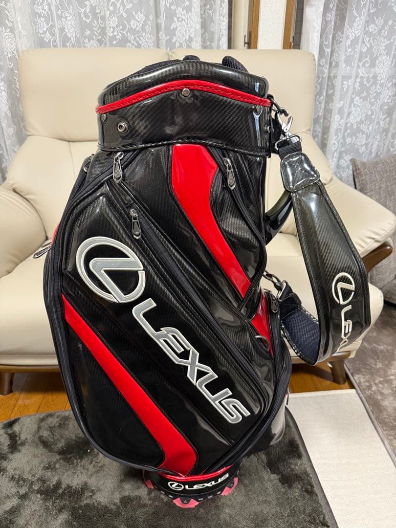 Lexus ゴルフバッグ・キャディバッグ 黒/赤