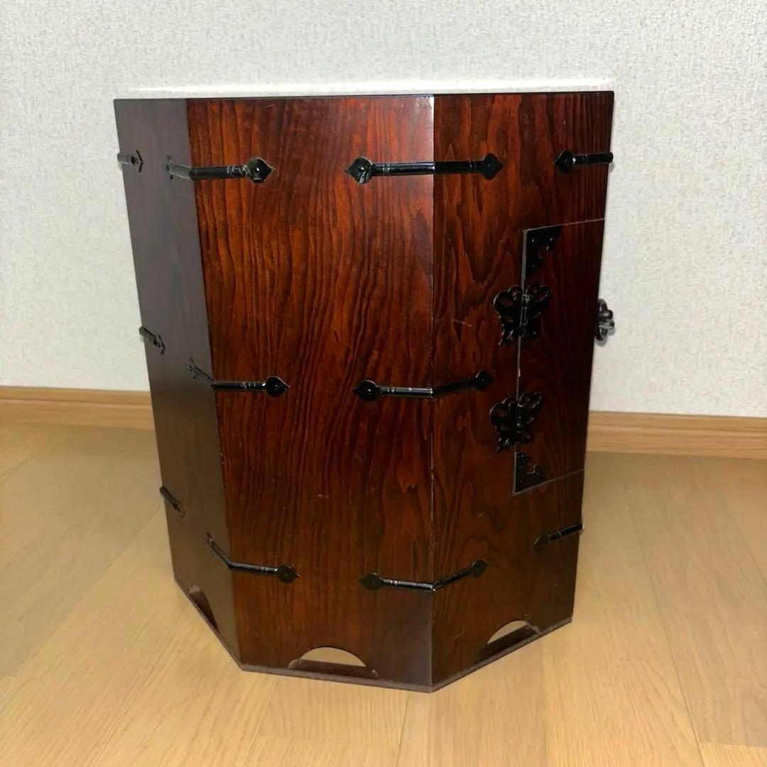 リュウ　ジン様用アンティーク　李朝家具　八角箱　帽子入れ 収納箱　韓国美術