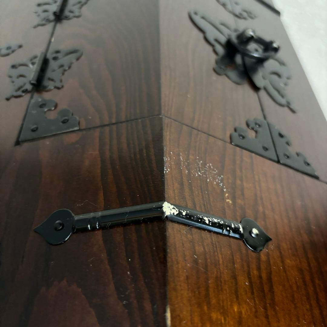 リュウ　ジン様用アンティーク　李朝家具　八角箱　帽子入れ 収納箱　韓国美術