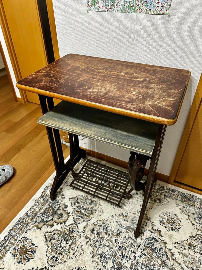 【chaaa】RICCAR ミシン台 アンティークテーブル