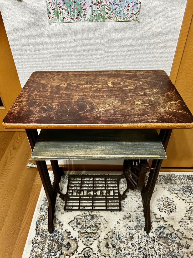 【chaaa】RICCAR ミシン台 アンティークテーブル