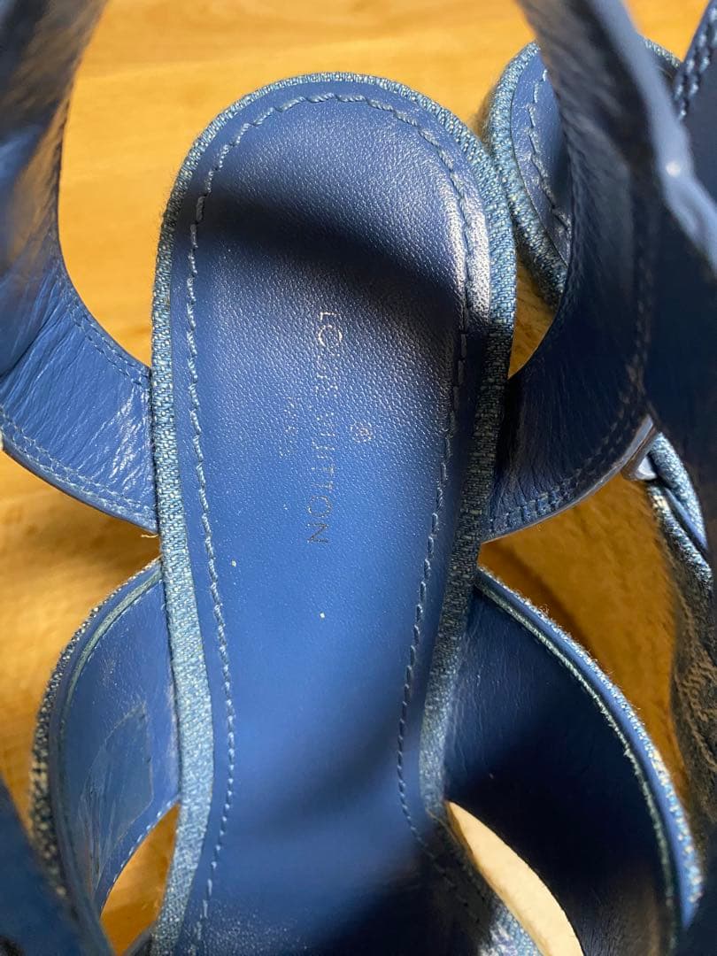 VUITTON デニム ウェッジサンダル