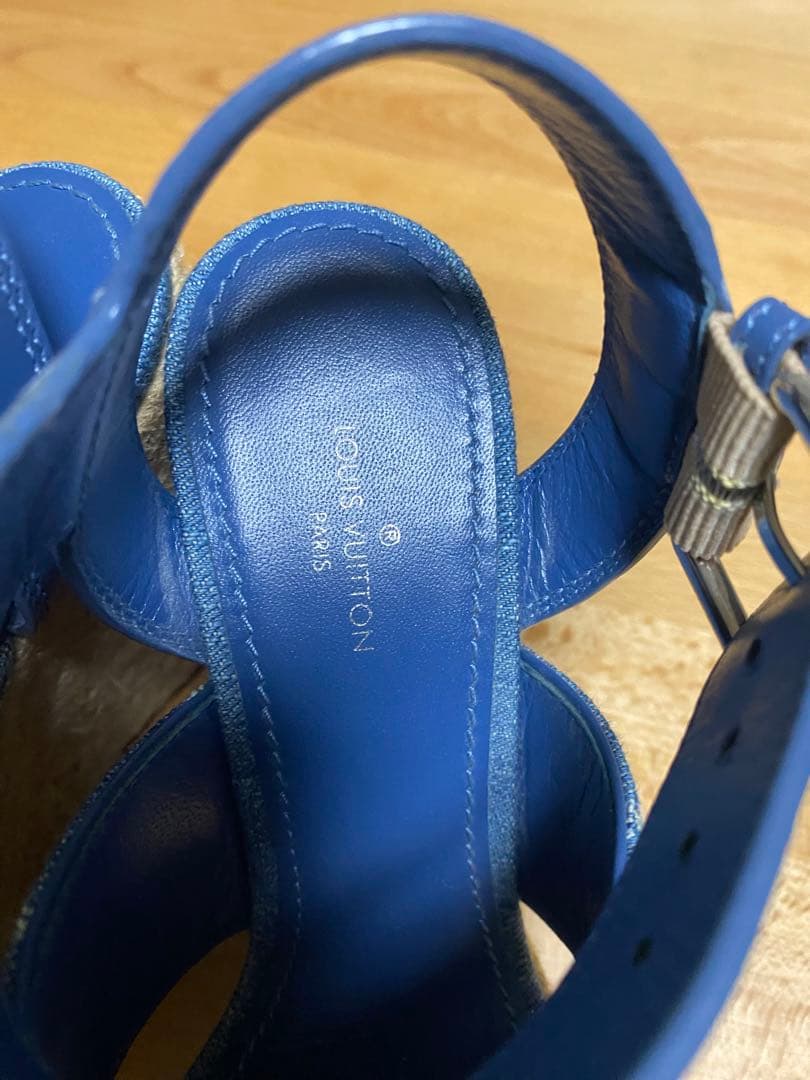 VUITTON デニム ウェッジサンダル