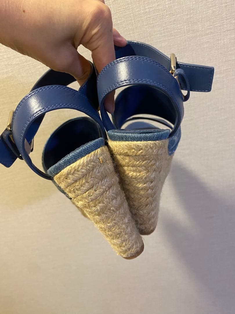 VUITTON デニム ウェッジサンダル
