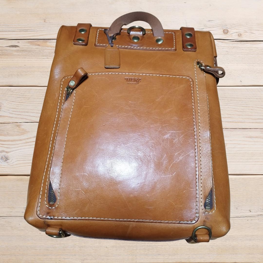 HERZ ラックスリュック・(R-143) N Big肩当て付き キャメル