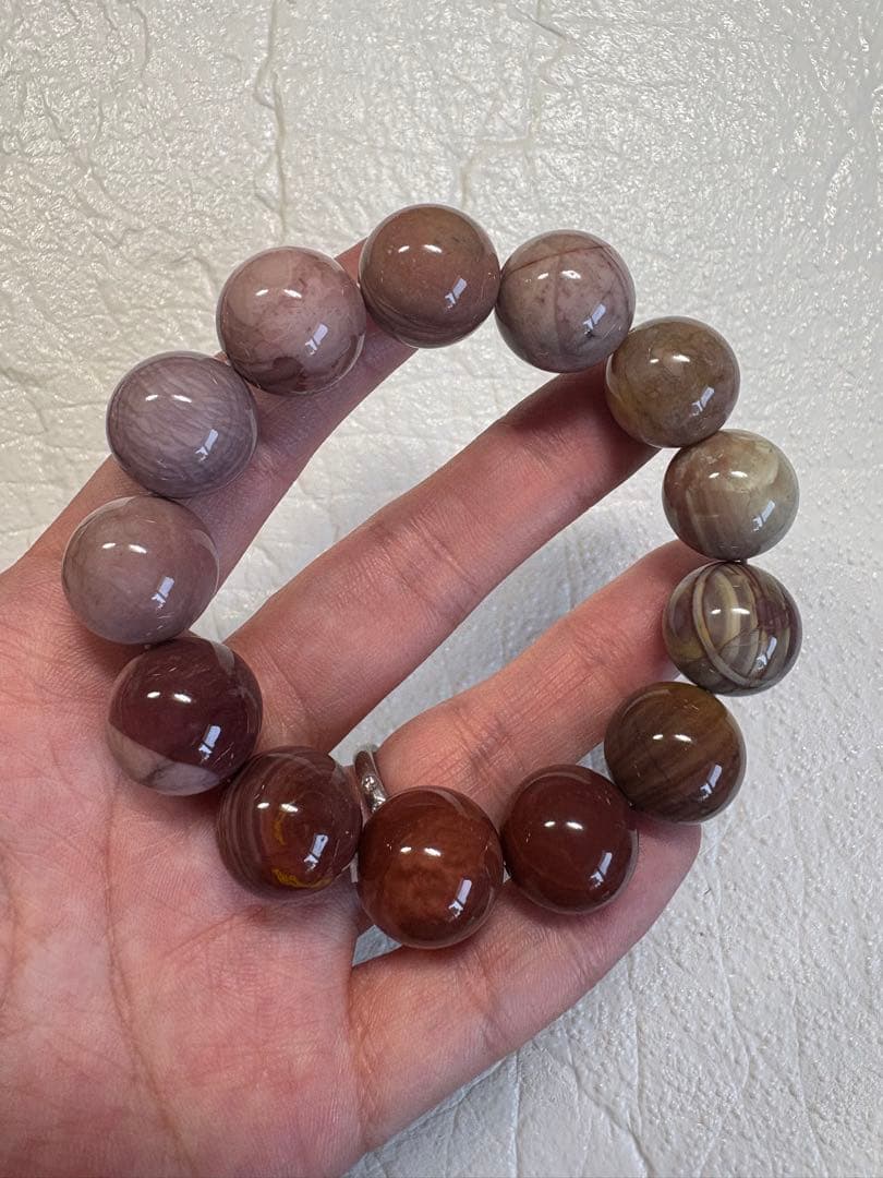 ♡艶々♡15ミリ後半　高品質　ピンクアラシャン瑪瑙　ブレスレット
