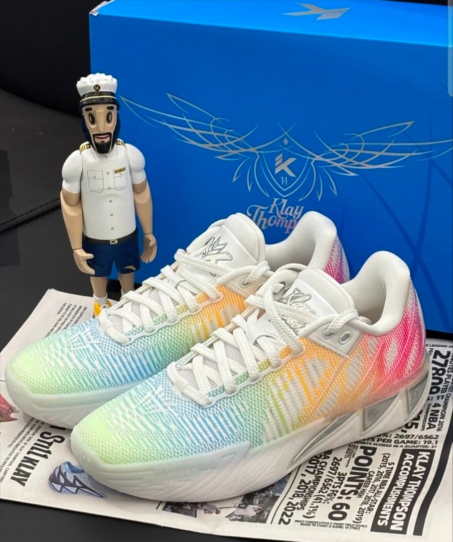 Klay Thompson11代 虹カラーバスシューズ27.5cm/US10.5