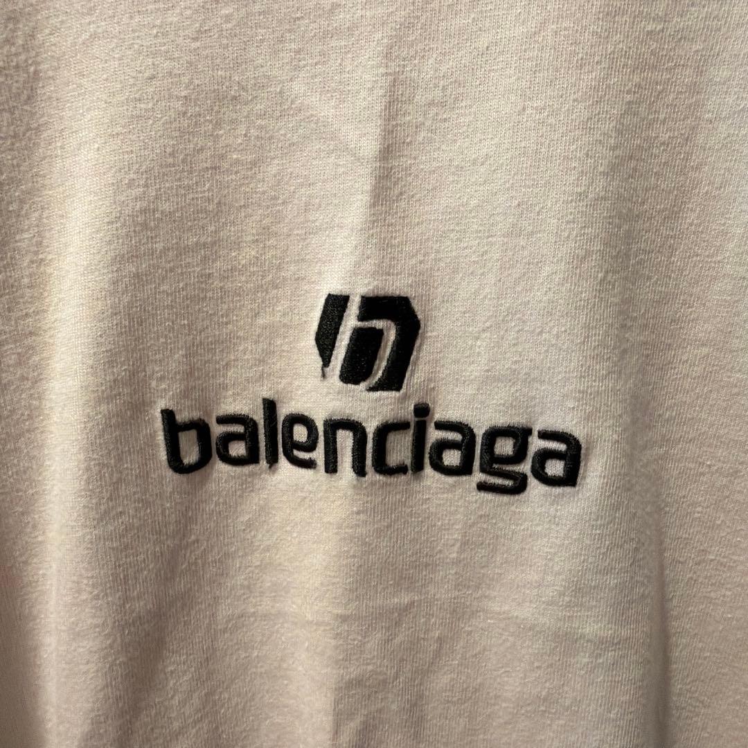 BALENCIAGA ロゴ入り 半袖Tシャツ クリーム