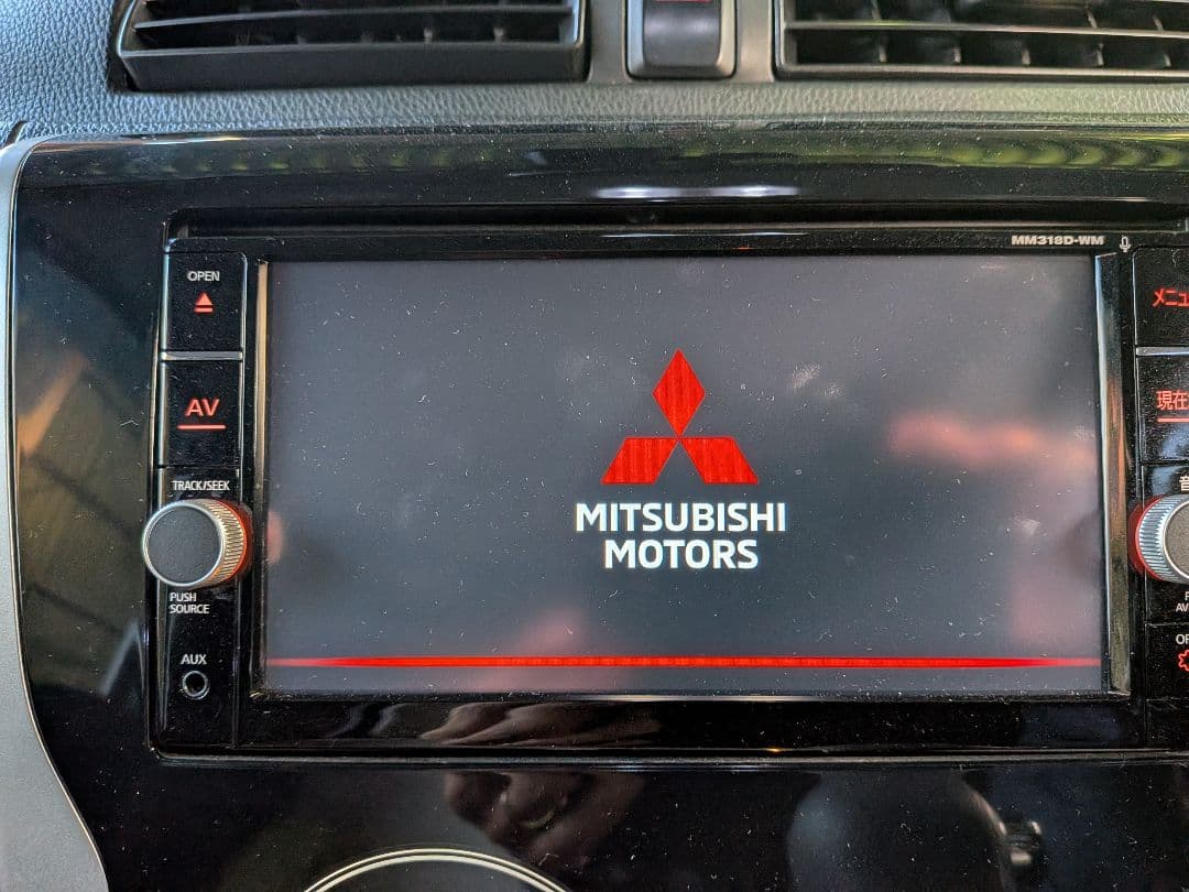 送料込ekカスタム B11w 三菱純正オプション7型ナビ MM318D-WIN