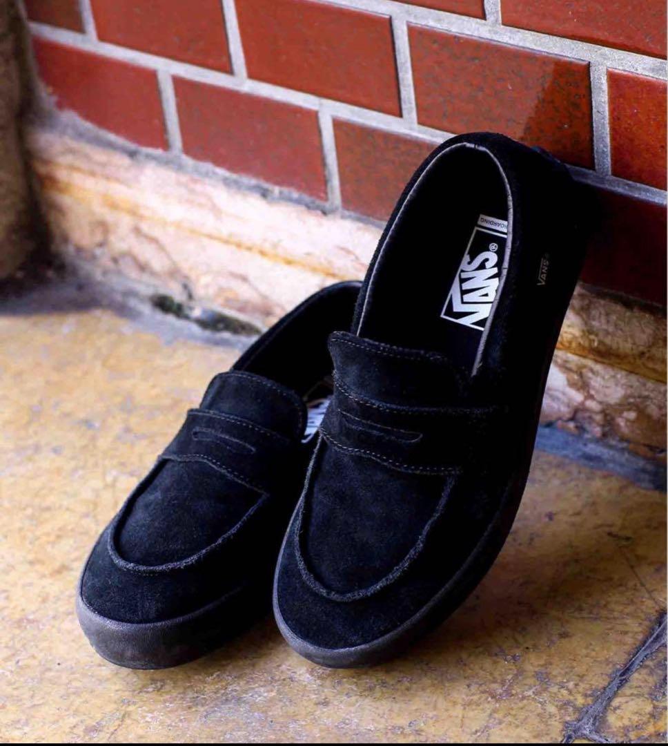 【VANS】バンズ ローファー V196CF CN スエード ブラック 24.5