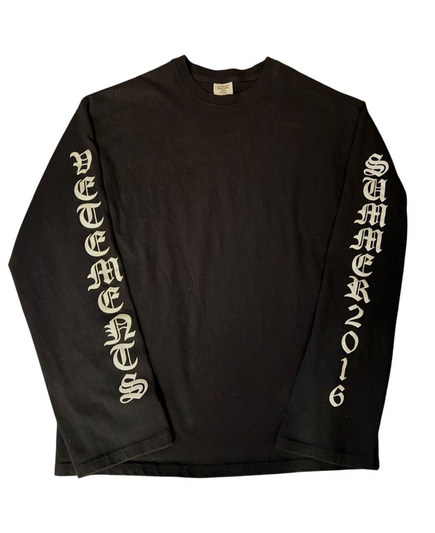 初期 VETEMENTS black long sleeve archive