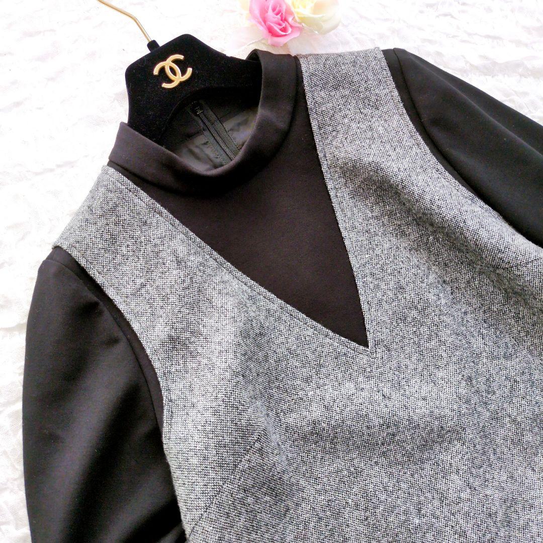 【美品】Leilian　レイヤード風チュニックワンピース　現行　近年