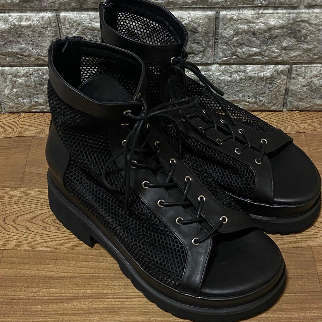 新品未使用　Ellno Loset エルノロゼット　メッシュブーツサンダル