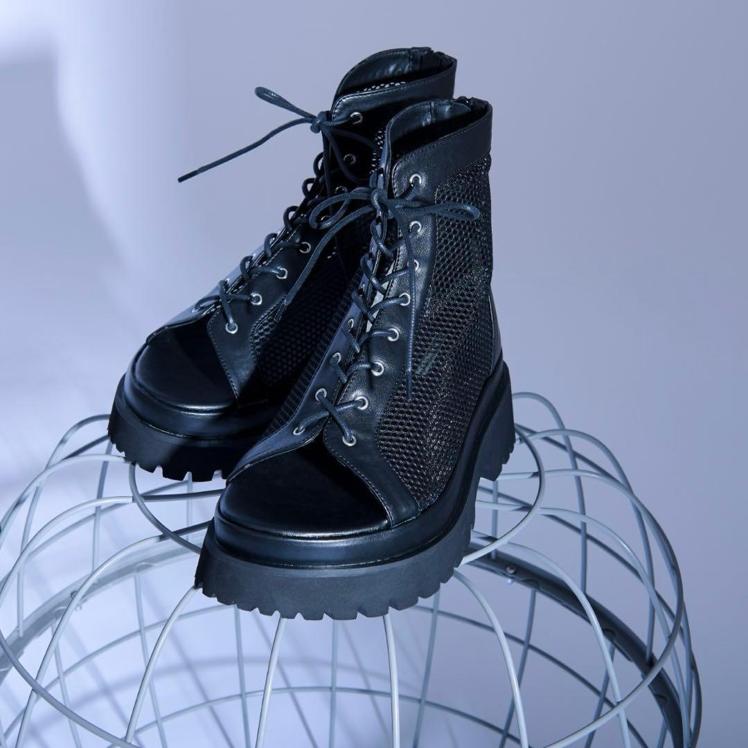 新品未使用　Ellno Loset エルノロゼット　メッシュブーツサンダル