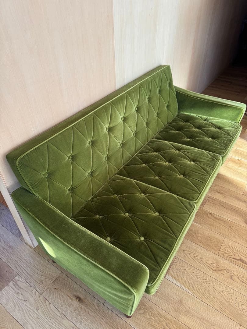 【本日限定値下げ】カリモク 60 ロビーチェア3シータ モケットグリーン