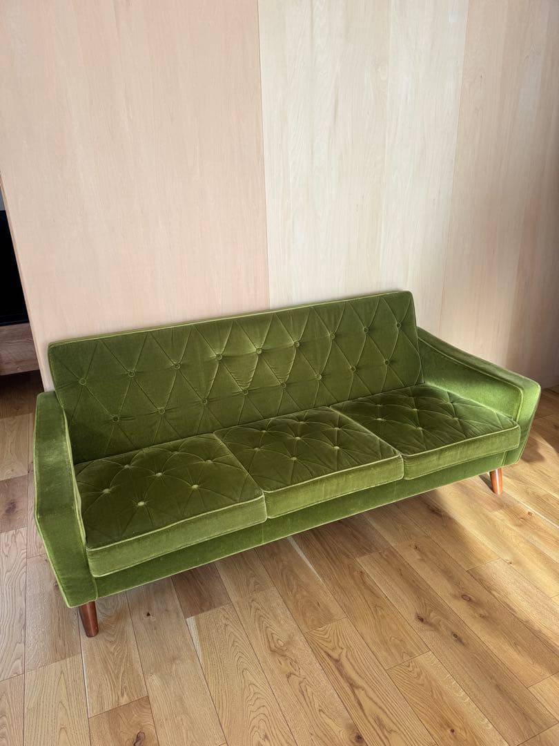 【本日限定値下げ】カリモク 60 ロビーチェア3シータ モケットグリーン