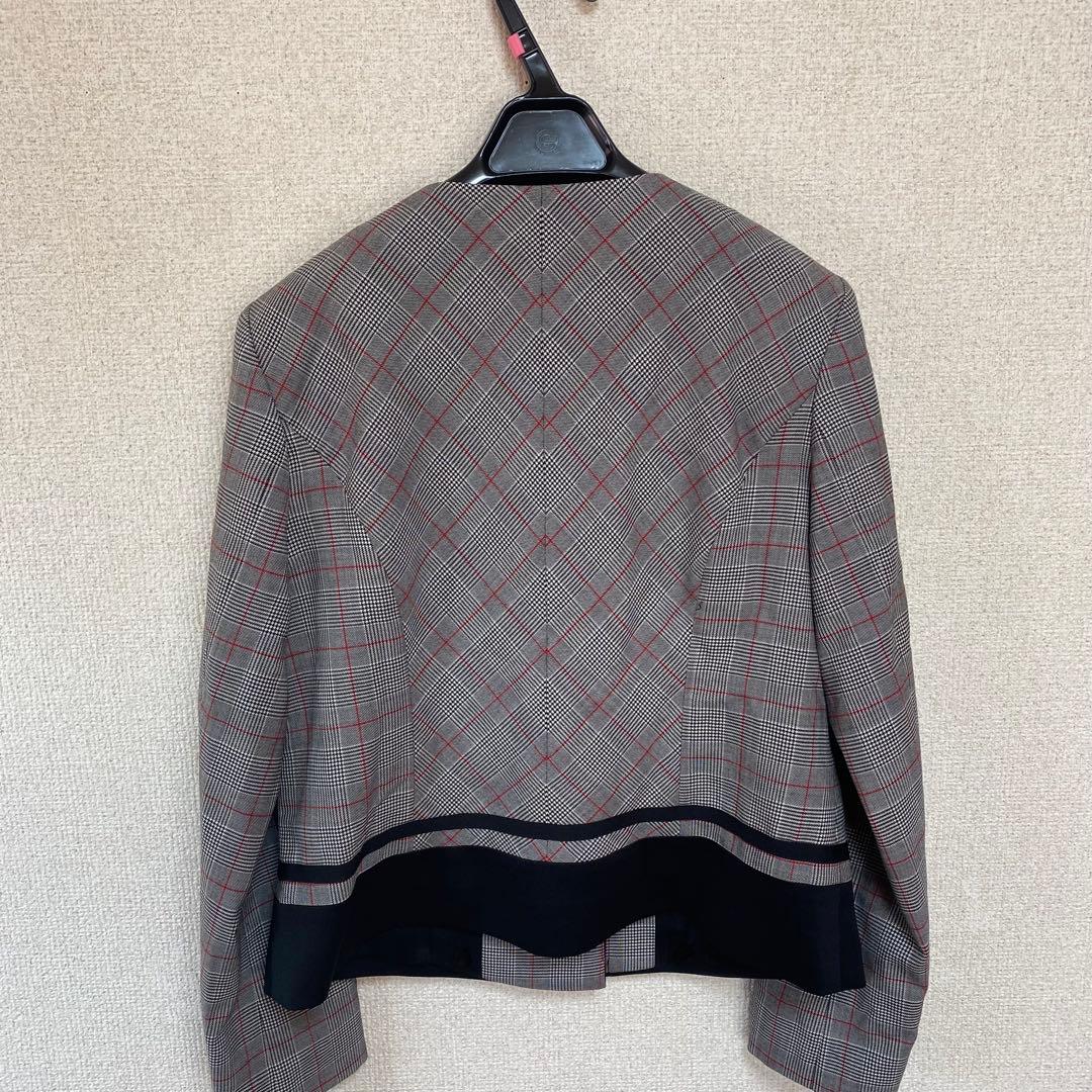 【新品タグ付き】マリークワント 事務服 11号 長袖ジャケット ブラックチェック