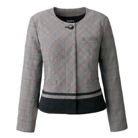 【新品タグ付き】マリークワント 事務服 11号 長袖ジャケット ブラックチェック