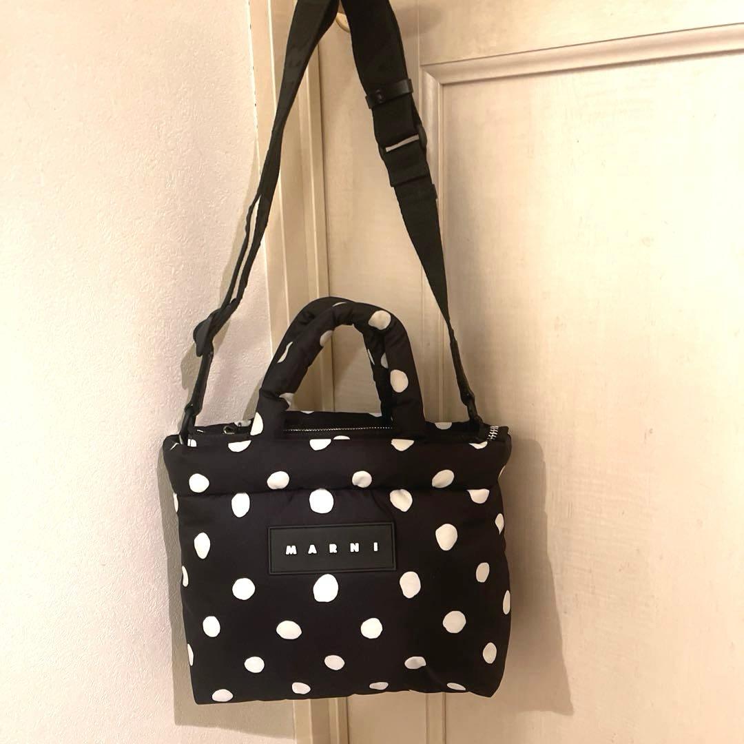 MARNI マルニ　ドット　パフバック　2way ロゴパッチ