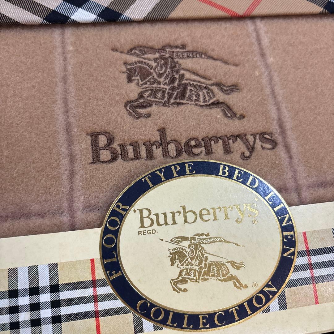 Burberry 純毛毛布ウール100% 綿毛布　2枚セット