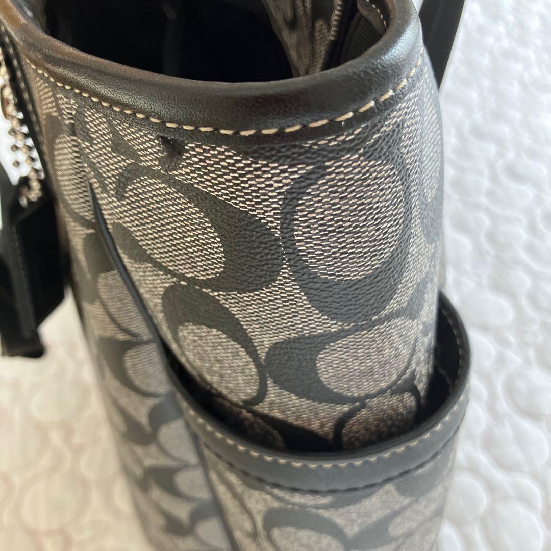 COACH トートバッグ ブラック グレー