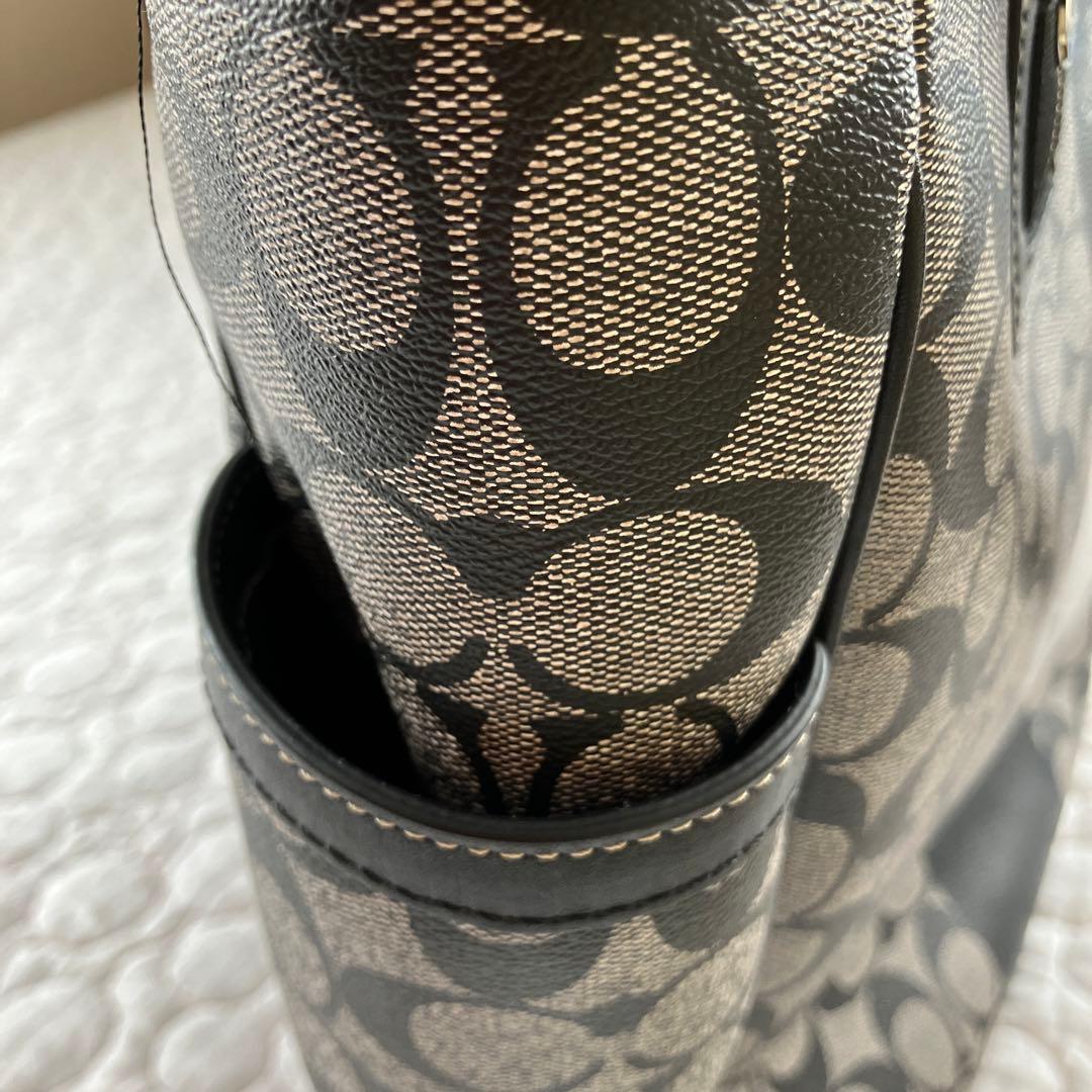 COACH トートバッグ ブラック グレー