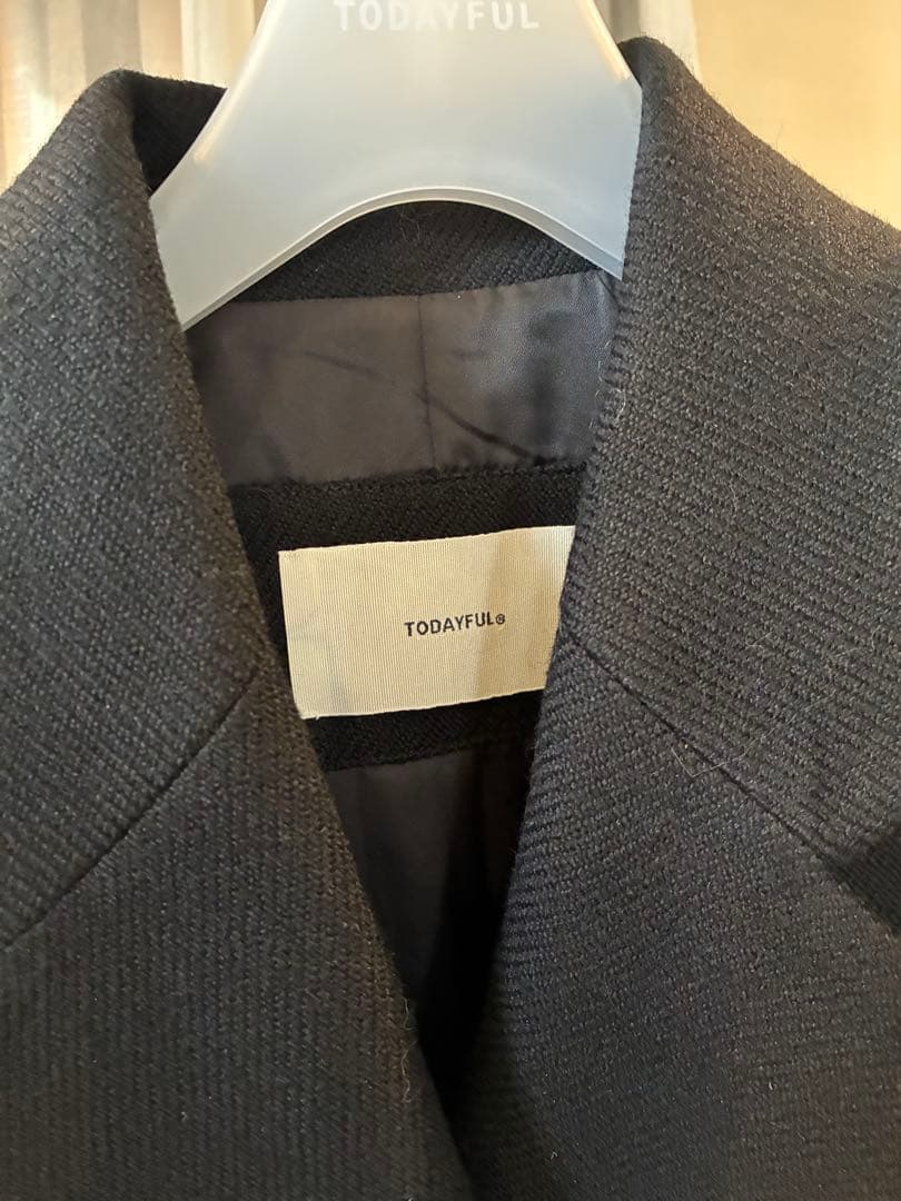 TODAYFULウール100%チェスターコートブラック36